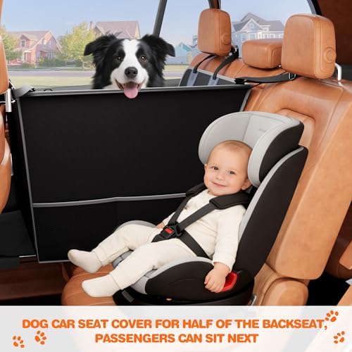 njnj Half Dog Car Seat Cover for Back Seat - Image 4
