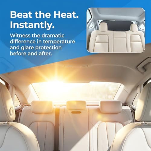 Car Back Window Sunshade with Suction Cup, 39.37x19.69 in Universal - Image 3