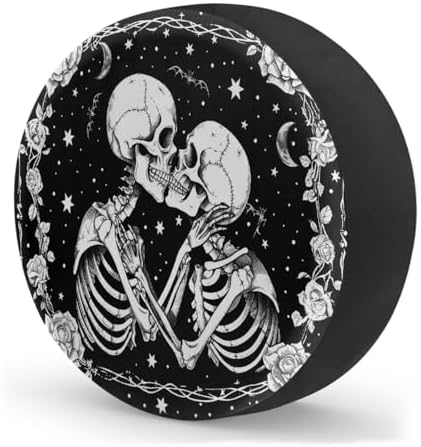 Pink Skull Spare Tire Cover Dust-Proof Wheel Protector - Image 2