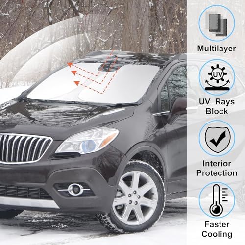 Windshield Sun Shade for 2013-2019 Buick Encore Accessories - Image 2