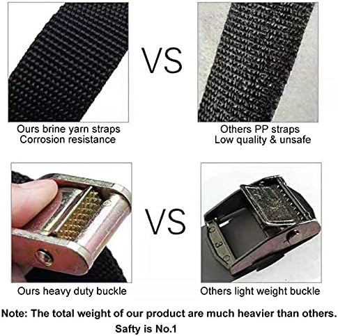 Ayaport Cam Buckle Tie Down Straps 8 feet, 4 Pack - Image 5