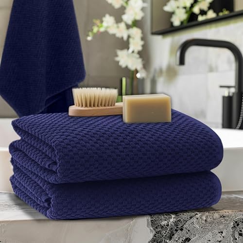 COTTON CRAFT Euro Spa Waffle Weave Bath Sheets - Image 2