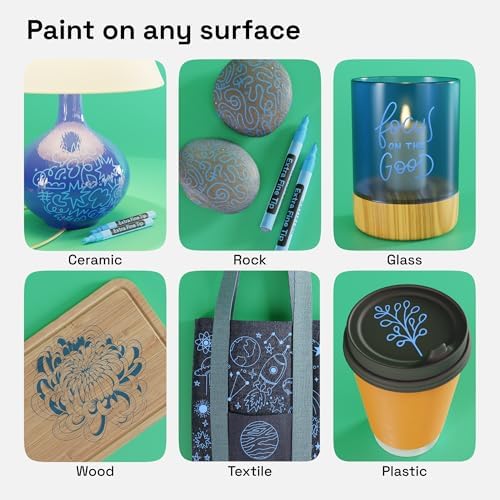 ARTISTRO Light Blue Acrylic Paint Markers - Image 2