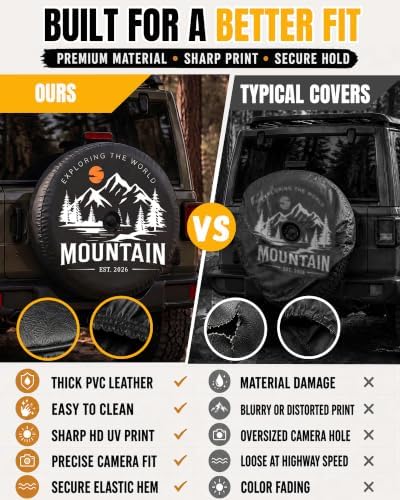 Custom Spare Tire Cover, PVC Leather Wheel Cover - Image 3