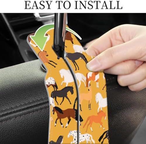 PU Leather Car Seat Hook, Storage Headrest Hanger, Cute Car Backseat Organizer - Image 5