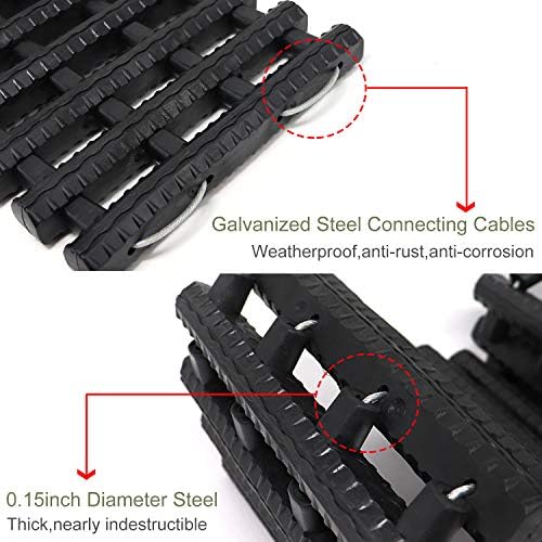 Reliancer 2PC Traction Tracks Mats TPR 31.5" L Tire Recovery Track Pad Roll Car - Image 3