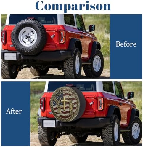 Flag Spare Tire Cover Waterproof Dust-Proof Spare Wheel Covers - Image 5