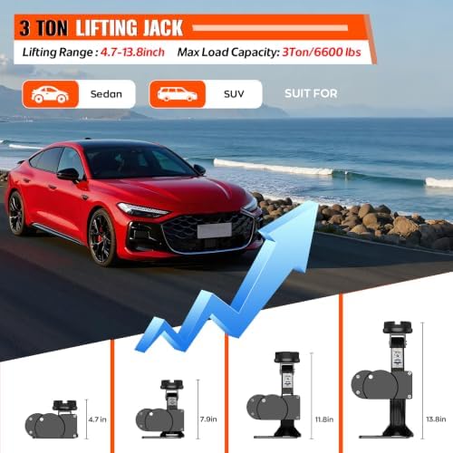 IMAYCC Electric Car Jack kit, 3 Ton Universal Tire Jack Repair Tools - Image 4
