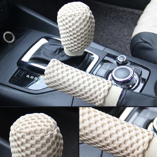 AUCELI 2 Pack Car Gear Shift Knob Cover & Handbrake Cover, Automotive Anti-Slip - Image 5