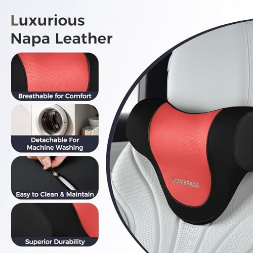 Coverado Car Headrest Pillow, Ergonomic Memory Foam Car Neck Pillow - Image 5
