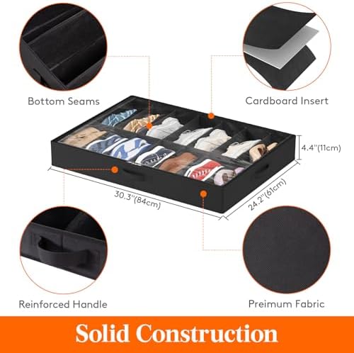 Lifewit Under Bed Shoe Storage Organizer Container, 1 Pack - Image 3