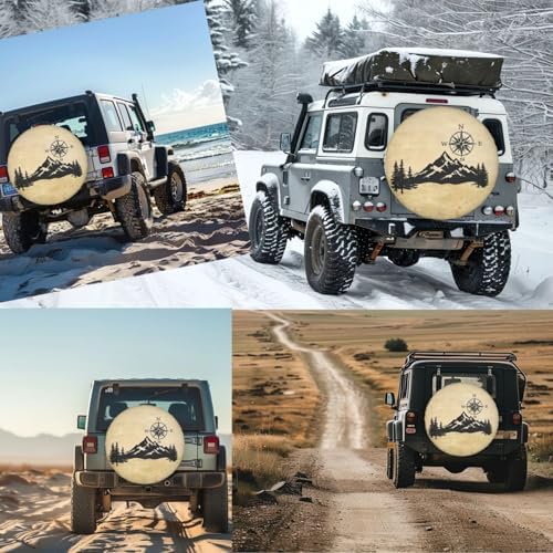 Nature Mountain Compass Spare Tire Cover - Image 7