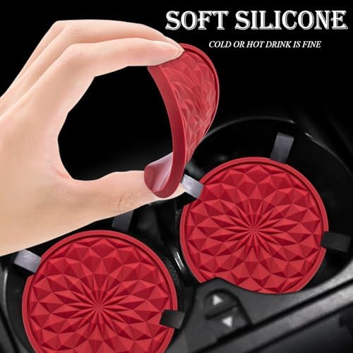 4 Pack Silicone Car Cup Holder Coaster – 2.75 Inch Non-Slip Drink Mat, - Image 4