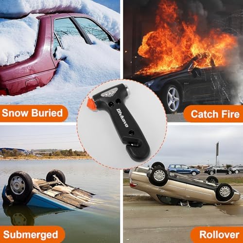Car Safety Hammer, 3 in 1 Emergency Escape Tool - Image 6