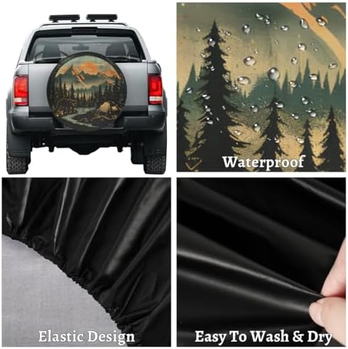 Bear Spare Tire Cover Waterproof Dust-Proof Spare Wheel Covers - Image 4