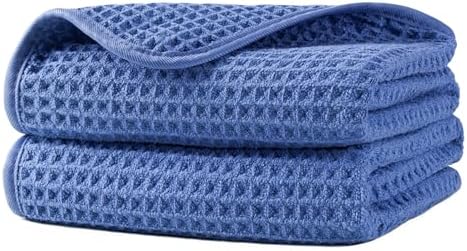 Microfiber Waffle Hand Towels, 2 Pieces, Fast Drying, Lint Free 430 GSM by Unknown
