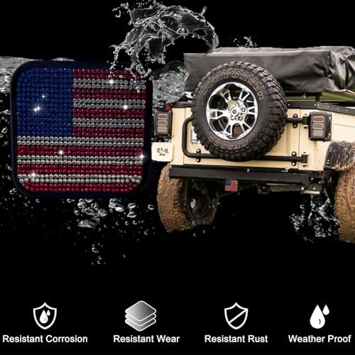 Bling Trailer Hitch Cover with Multicolour - Image 5