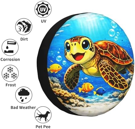 Sea Turtle Spare Tire Cover Weatherproof Wheel Protectors Universal Wheel Covers - Image 5