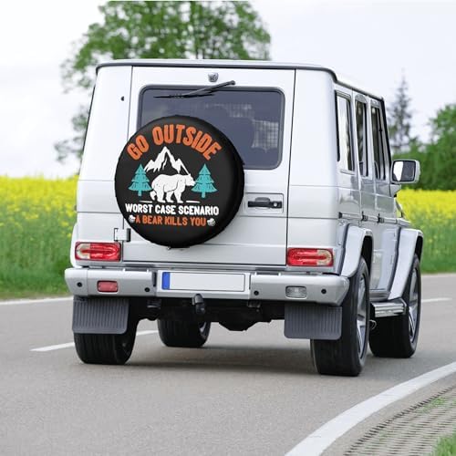 Go Outside Worst Case Scenario a Bear Kills You Rv Spare Tire Cover, Camper - Image 7