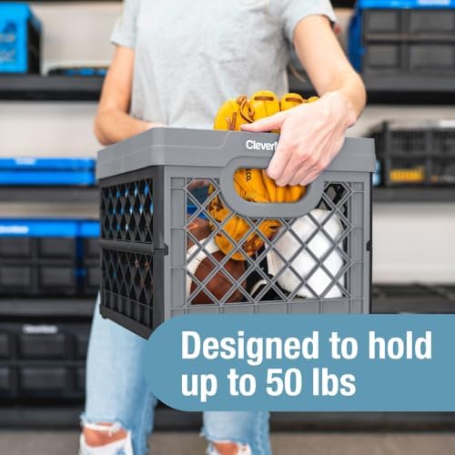 CleverMade Collapsible Milk Crate - 25L - Obsidian - Image 3