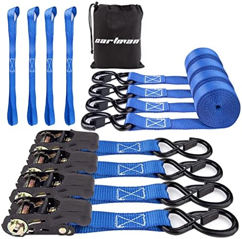 CARTMAN Ratchet Straps, 15 ft x 1 in, 2000 lb Break by CARTMAN