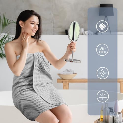 POLYTE 430 GSM Poly Blend Microfiber Quick Dry Waffle Bath Towel, 30x60 in - Image 6