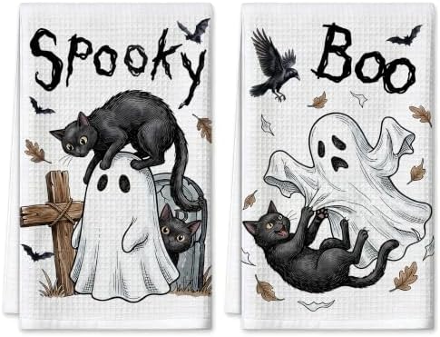 Halloween Kitchen Towels by CusugbasoHomeDecor