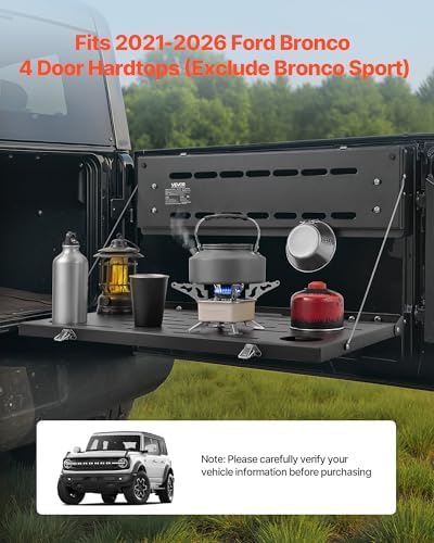 VEVOR Tailgate Table, for 2021-2026 Ford Bronco 4 Door Hardtops, 88 lbs Load - Image 2