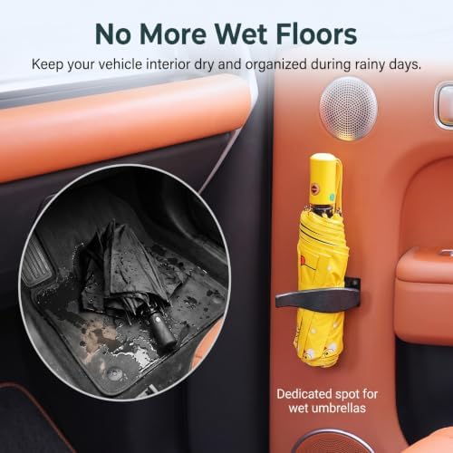 2 PCS Car Trunk Umbrella Holder Hooks, Rear Trunk Organizer Fastener Clip - Image 3
