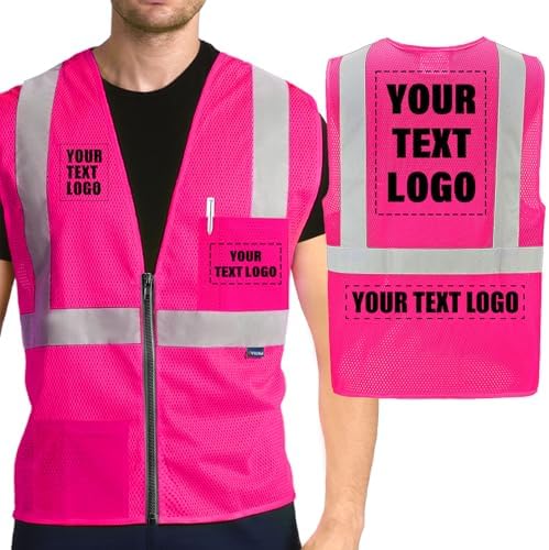 AYKRM 2 Pocket Mesh High Visibility Reflective Safety Vest by AYKRM