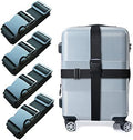 4 PCS Luggage Strap 78" x 2" Suitcase Belts Wide Adjustable Packing Straps by VVEIFO
