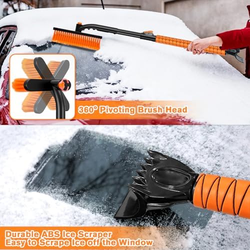 Showvigor Extendable Snow Brush and Ice Scraper - Image 4