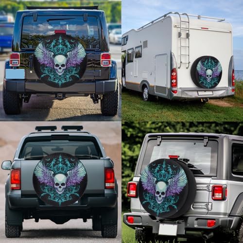 Cool Skull Gothic Spare Tire Cover Dust-Proof Wheel Protector - Image 6