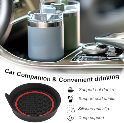 HZEL 4PCS 2.75 Inch PVC Car Cup Holder Coasters - Image 5
