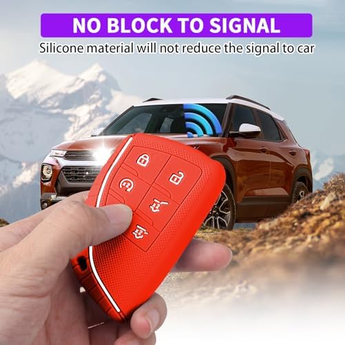 QBUC 2 Pcs for Chevy Key Fob Cover, 6 Buttons Silicone - Image 3