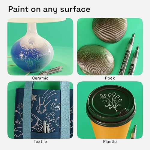 ARTISTRO Silver Acrylic Paint Markers - Image 2