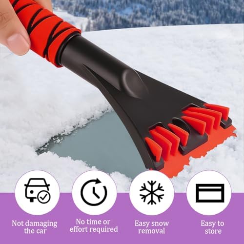 Car Ice Scraper, Scratch Free Vehicle Window Glass Snow Frost Removal Tool - Image 5