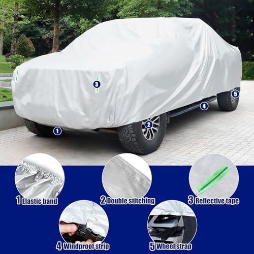 Truck Cover Waterproof Fit for Ford F150 Raptor Chevrolet Silverado 1500 - Image 2