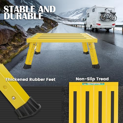 Marudina Adjustable RV Step Stool w/Cover, Large Platform - Image 5