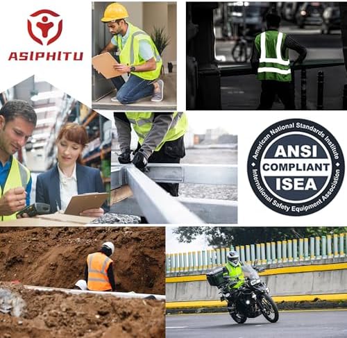 Reflective Safety Vest for Men Women Construction Vest ANSI Standard AP1 - Image 6