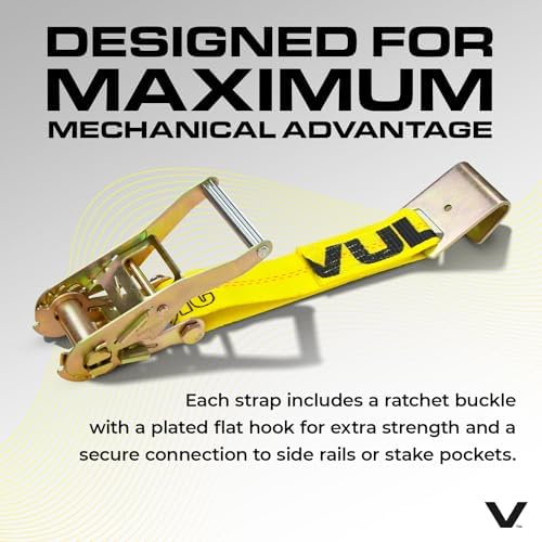 VULCAN Car Tie Down with Flat Hooks - Image 5