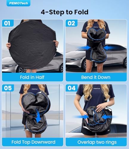 PEMOTech 2026 Upgraded Truck Windshield Sun Shade, Protector - Image 6