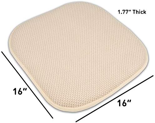 Sweet Home Collection Memory Foam Honeycomb Nonslip Back 16" x 16" Chair/Seat - Image 4