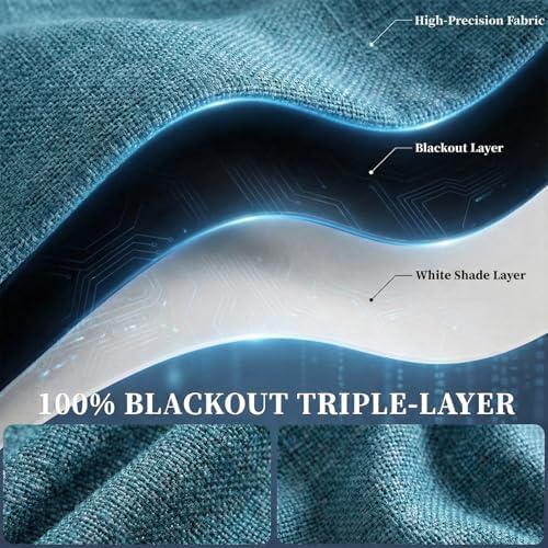 100% Blackout Self Adhesive Curtains- Stick on Curtains Shades Window Blinds - Image 4