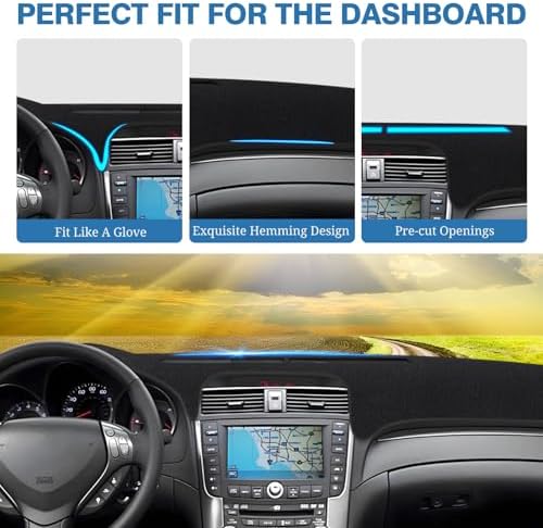 FIILINES Dash Cover for 2004-2008 Acura TL, Dashboard Mat Accessories Dash - Image 4