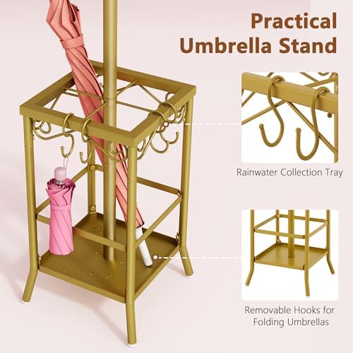 Hoctieon Coat Rack Freestanding, Coat Tree - Image 3