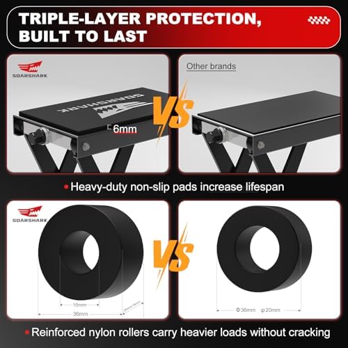 Aluminum Motorcycle Scissor Lift Jack, 1100LBS Heavy Duty - Image 5
