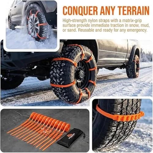 10 PCS Universal Passenger Car Snow Chains - Image 7