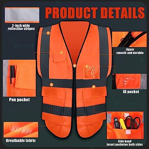 Leumoi 30 Pack Reflective Safety Vest - Image 3