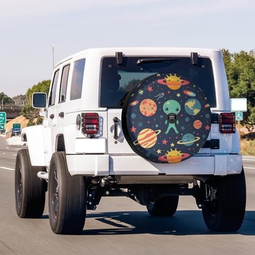 Alien Planet Stars UFO Spare Tire Cover - Image 2